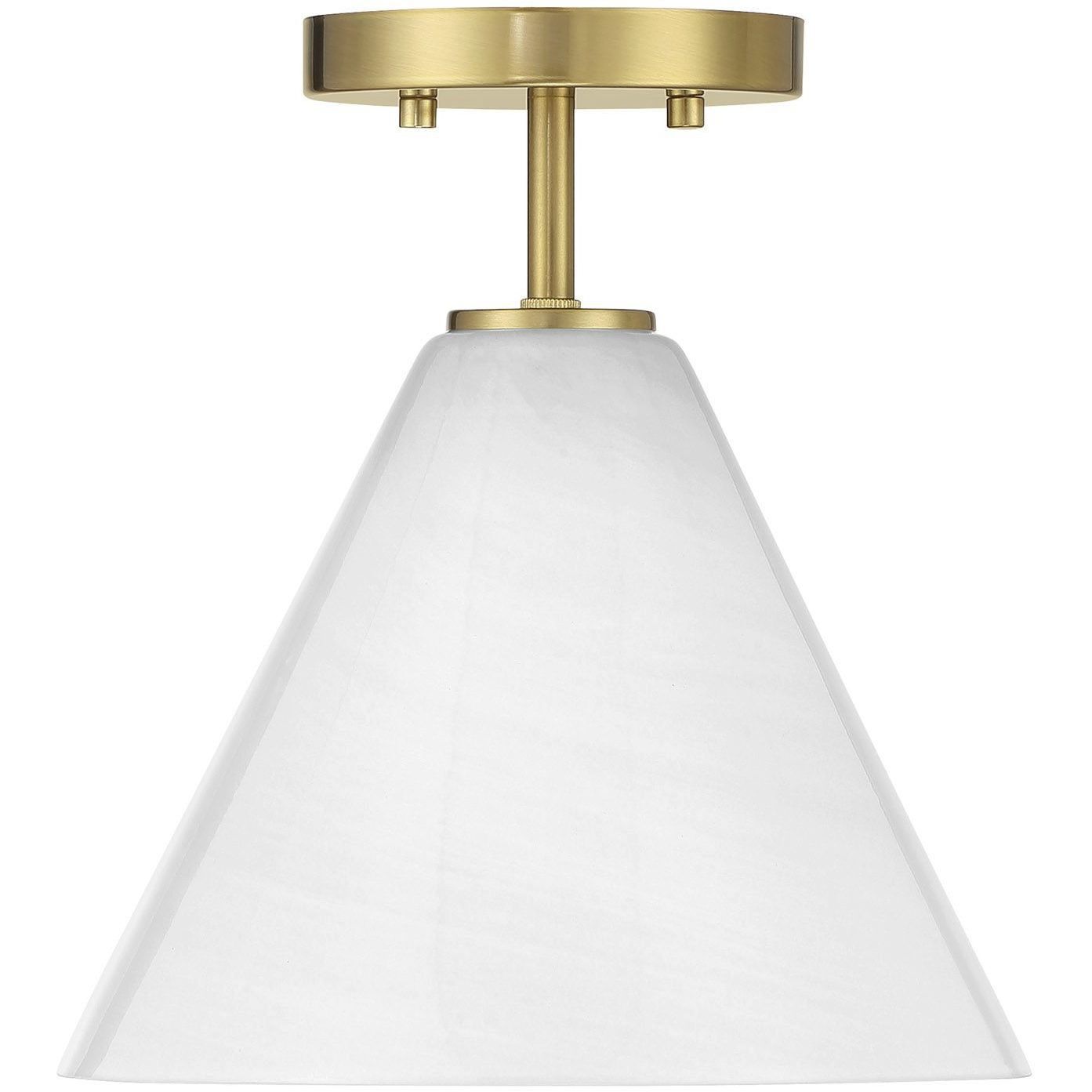 Blair 1 Light 10 inch Warm Brass Mini-Pendant or Semi-Flush Ceiling Light