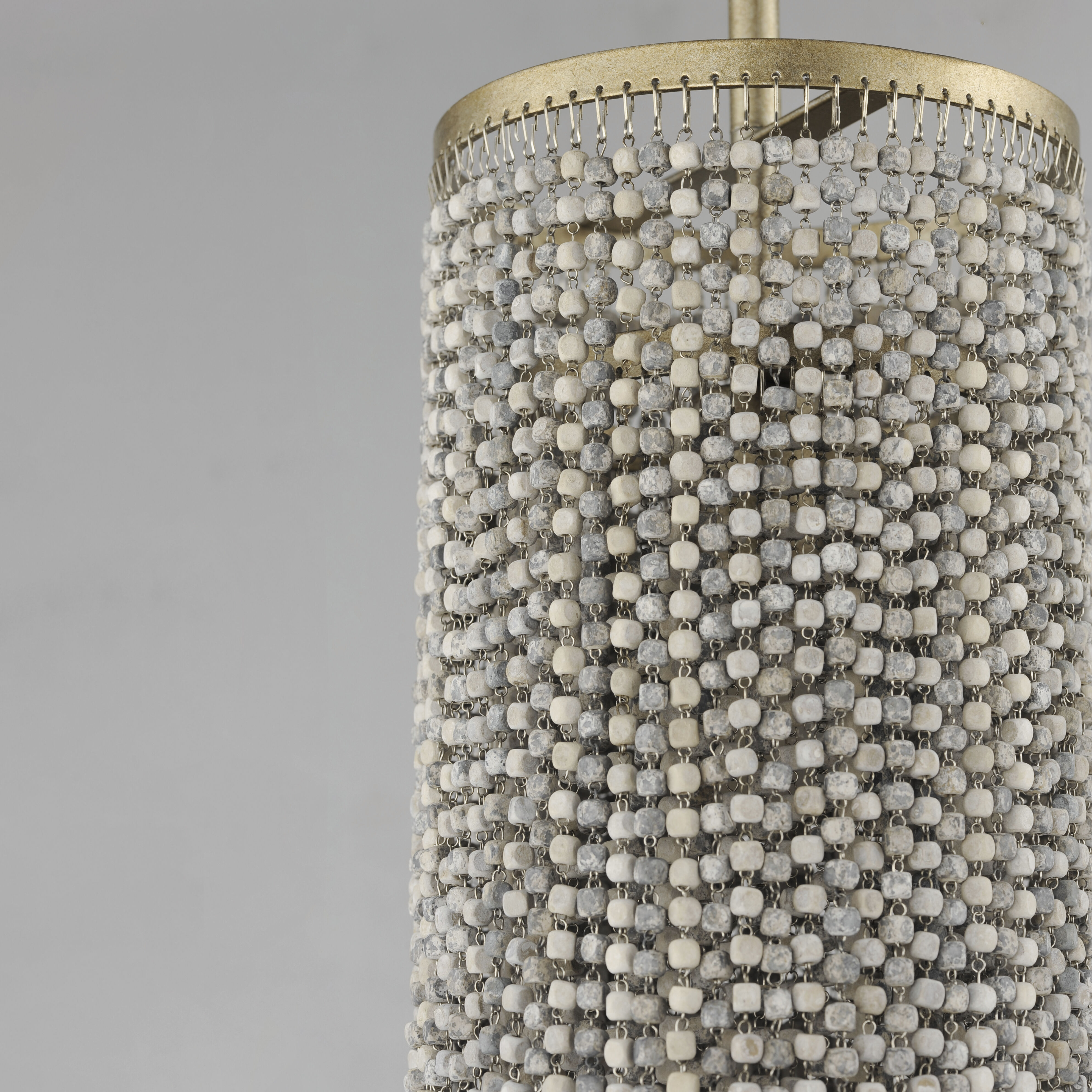 Fontaine 1 Light 8 inch Golden Silver Single Pendant Ceiling Light