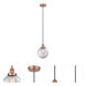 Edison Beacon 1 Light 8 inch Antique Copper Mini Pendant Ceiling Light