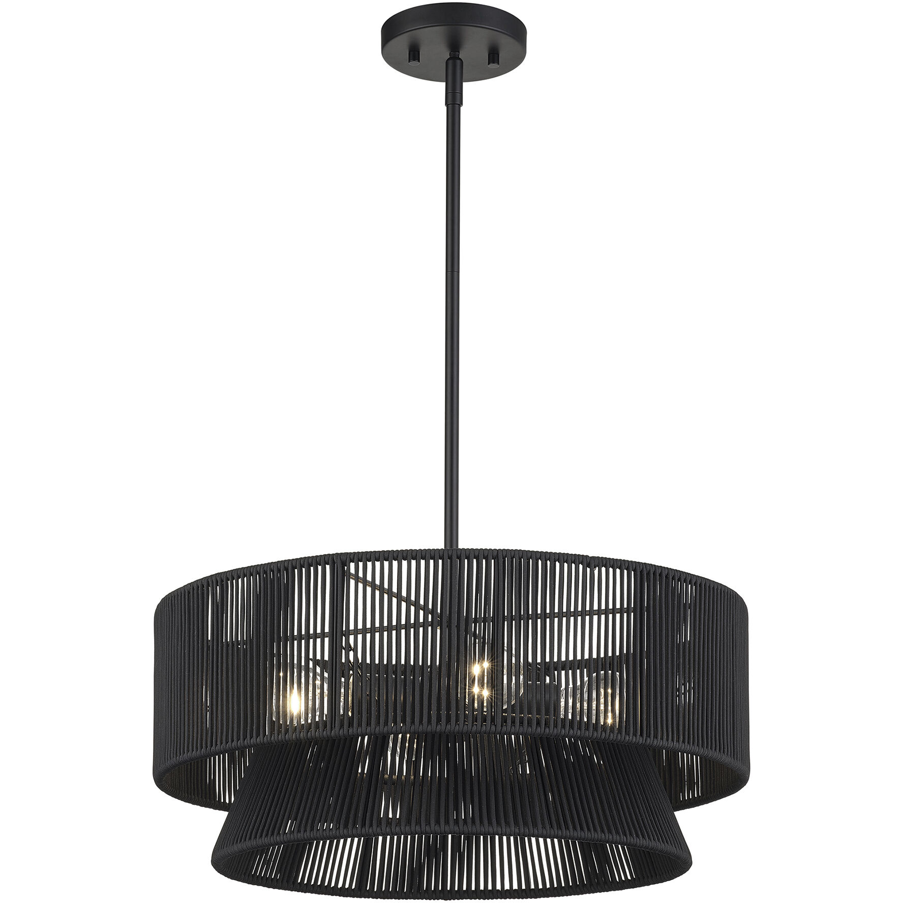 Florell 4 Light 20 inch Black Pendant Chandelier Ceiling Light