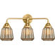 Nouveau 2 Chatham LED 24 inch Satin Gold Bath Vanity Light Wall Light in Mercury Glass