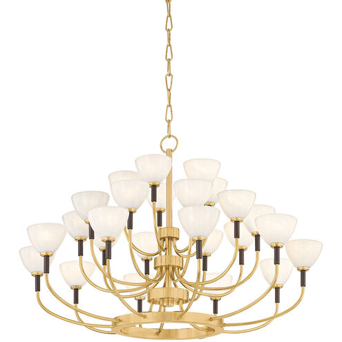 Brahma 25 Light 38 inch Vintage Polished Brass/Bronze Chandelier Ceiling Light