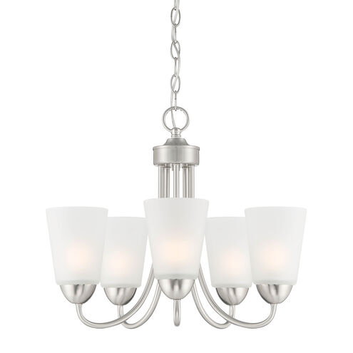 Malone 5 Light 20 inch Brushed Nickel Chandelier Ceiling Light