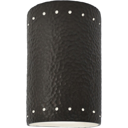 Ambiance Wall Sconce Wall Light in Hammered Iron, Incandescent, Small