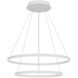 Cerchio LED 31.5 inch White Chandelier Ceiling Light