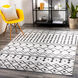 Moroccan Shag 122.05 X 94.49 inch Black/White/Charcoal/Off-White Machine Woven Rug in 8 x 10, Rectangle