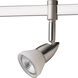 Illuma-Flex 1 Light Low Volt Brushed Nickel Flex Track Fixture Ceiling Light in White Glass