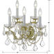 Maria Theresa 5 Light 16 inch Gold Sconce Wall Light in Clear Hand Cut