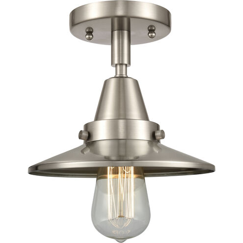 Franklin Restoration Railroad LED 8 inch Brushed Satin Nickel Flush Mount Ceiling Light