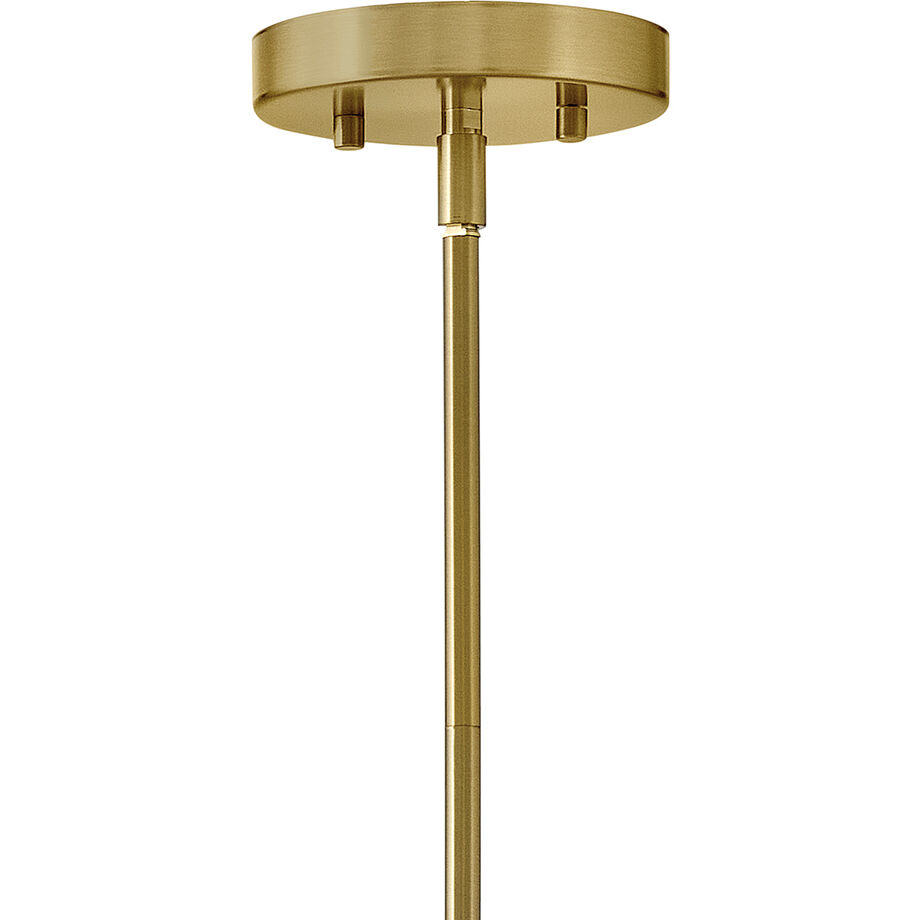 Zuri 6 Light 30 inch Lacquered Brass with Black Chandelier Ceiling Light