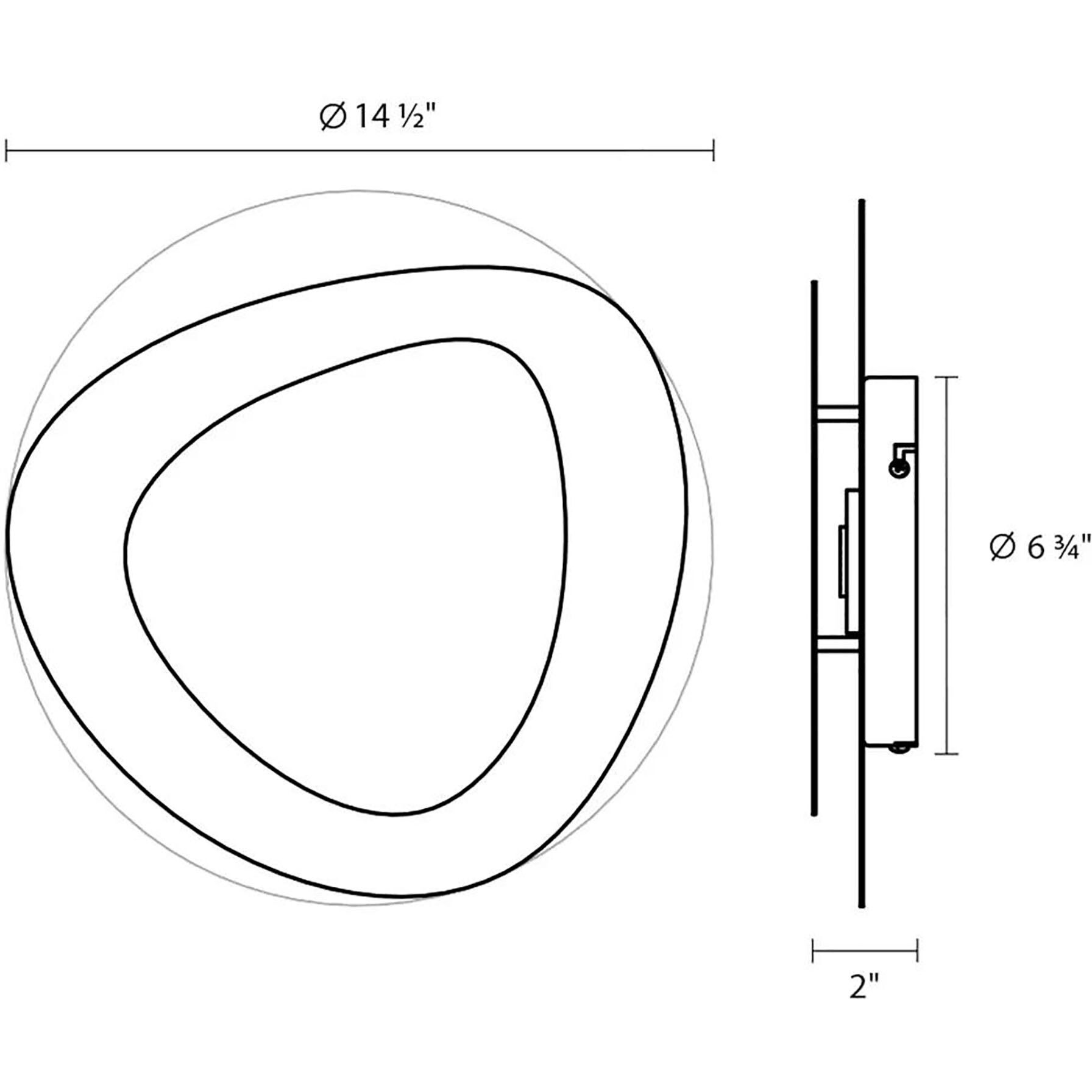 Abstract Panels LED 15 inch Textured White ADA Wall Sconce Wall Light