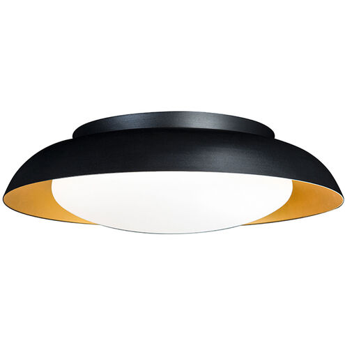 Taurus LED 18 inch Black Gold Flush Mount Ceiling Light, dweLED