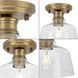 Singleton 1 Light 7.62 inch Vintage Brass Semi-Flush Mount Ceiling Light