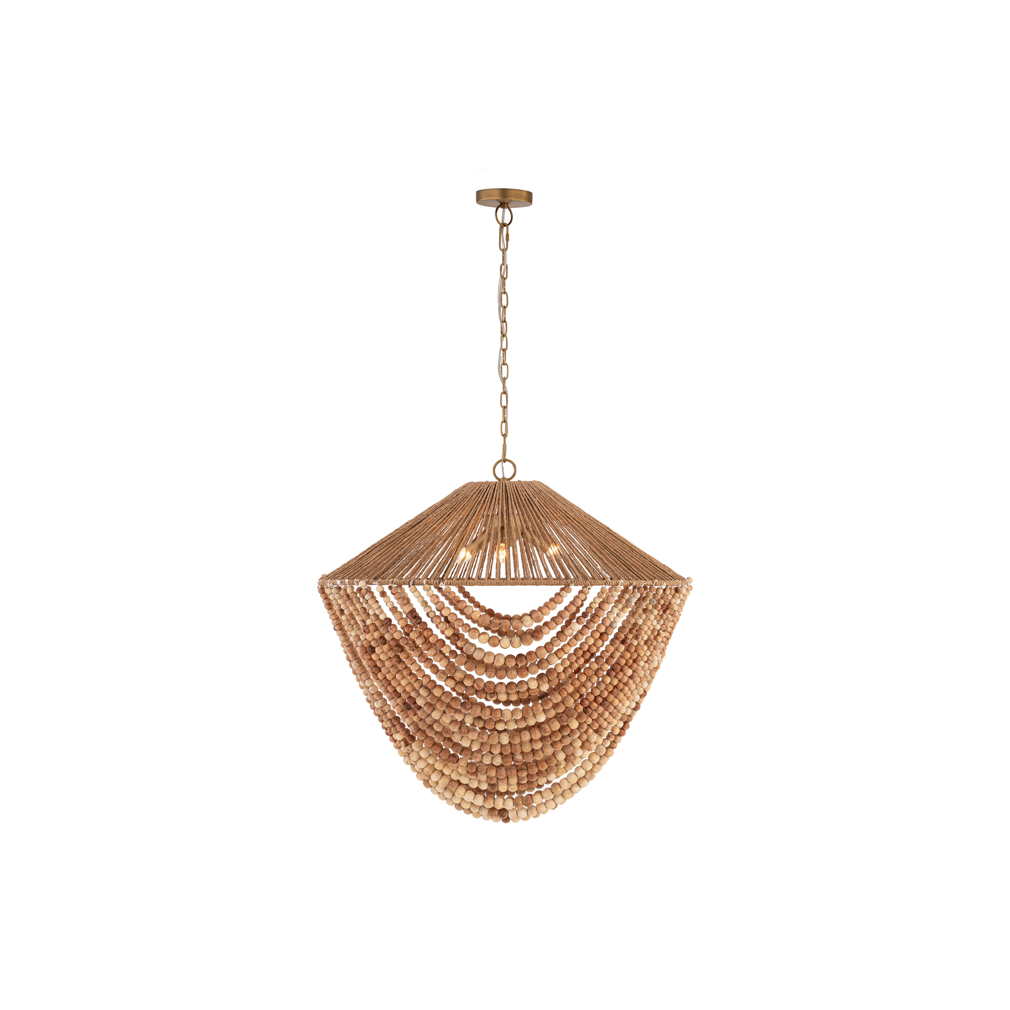 Virella 3 Light 26 inch Legacy Brass Pendant Ceiling Light