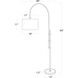 Arc 84 inch 100.00 watt Polished Nickel Floor Lamp Portable Light