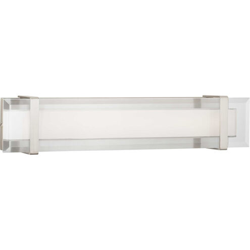 Miter LED LED 24 inch Brushed Nickel Linear Bath Bar Wall Light, Progress LED