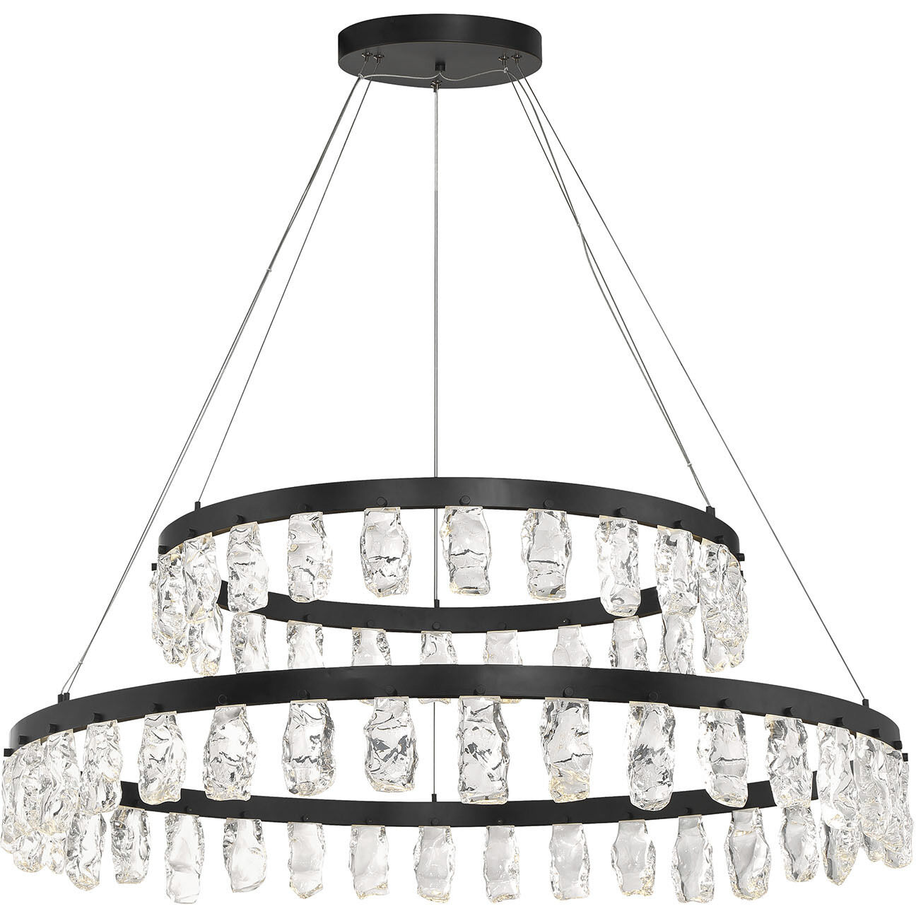 Artic Glacier LED 49.25 inch Coal Chandelier Ceiling Light