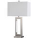 Cameron 31.5 inch 100 watt Brushed Steel Table Lamp Portable Light