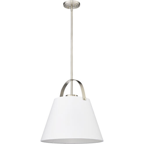 Z-Studio 1 Light 18 inch Brushed Nickel Pendant Ceiling Light