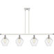 Ballston Cindyrella 4 Light 48 inch White and Polished Chrome Island Light Ceiling Light in Incandescent, Seedy Glass