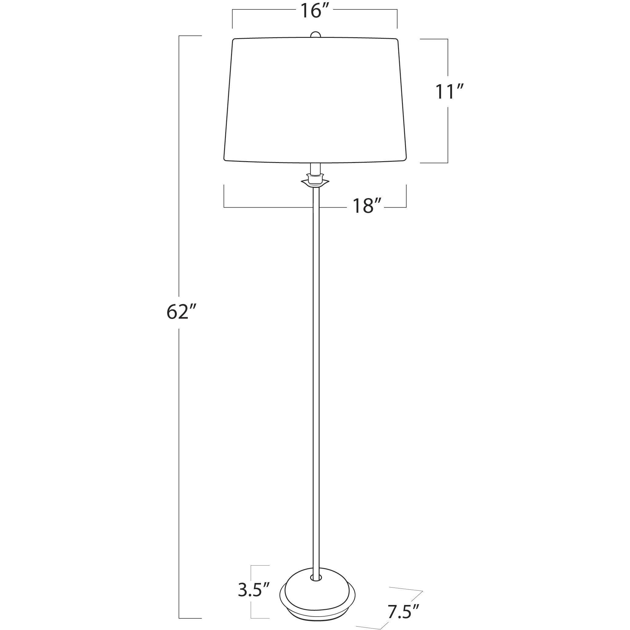 Fisher 62 inch 100.00 watt Gold Leaf Floor Lamp Portable Light