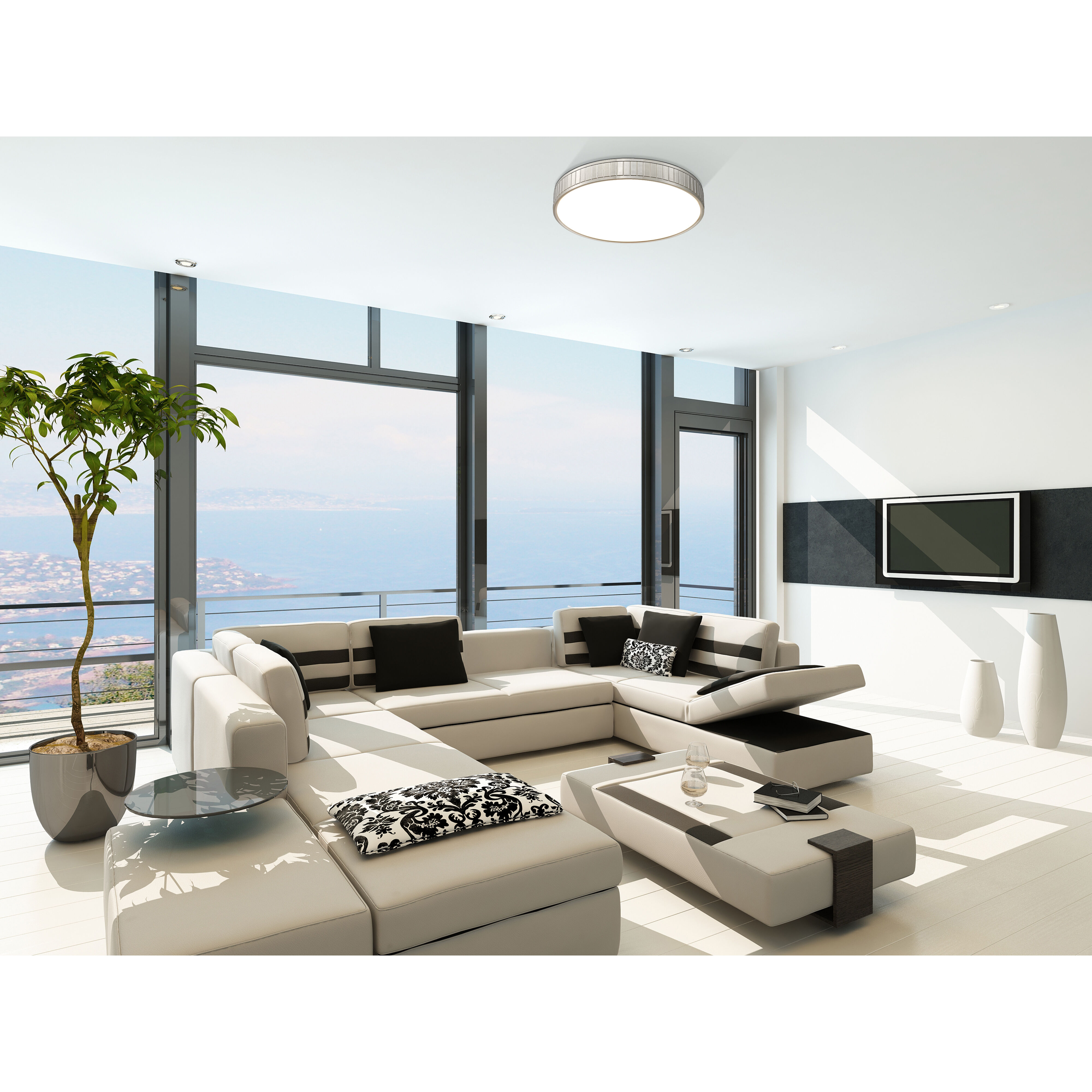 Madison LED 20.5 inch Brushed Nickel Flush Mount Ceiling Light