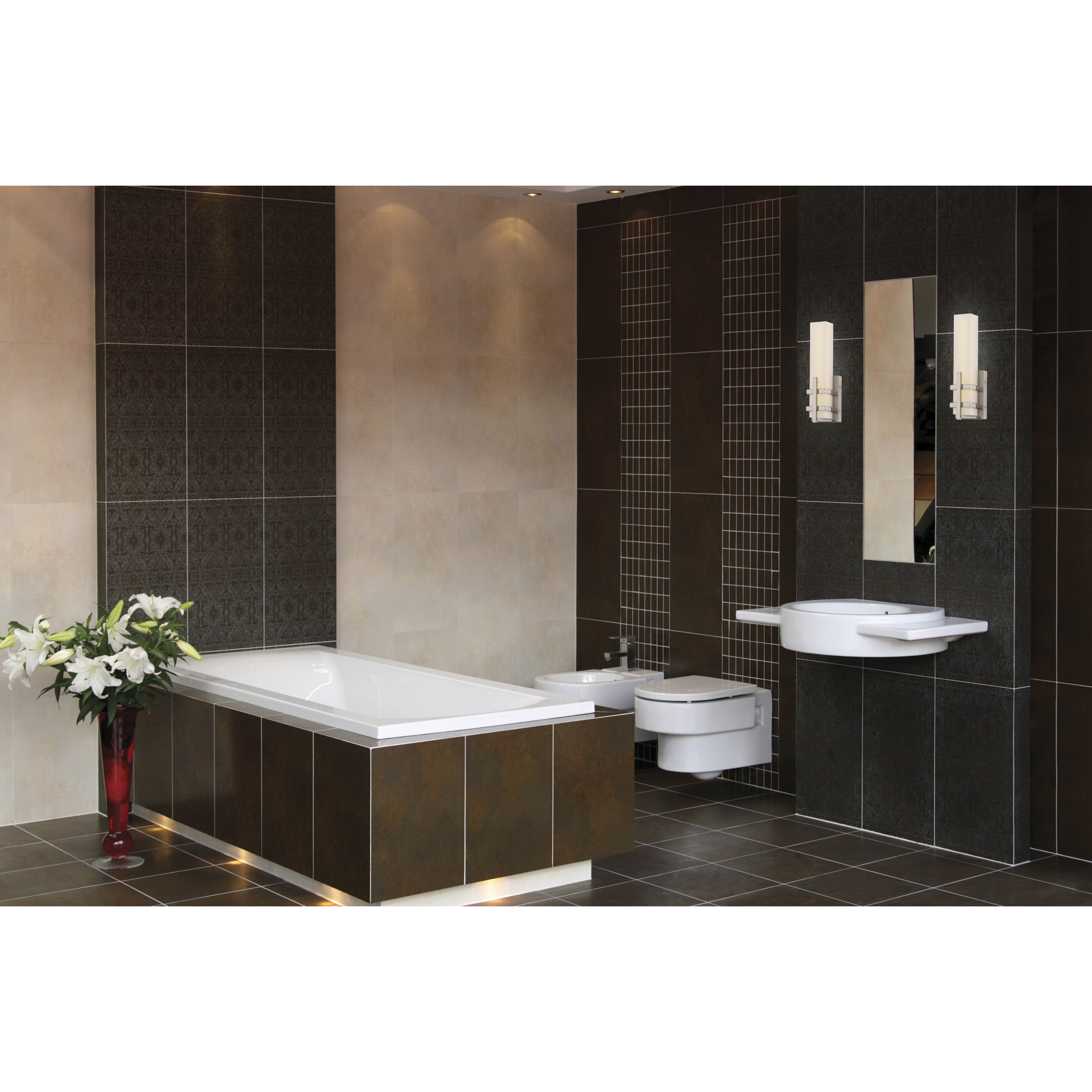 Grill LED 4 inch Polished Nickel ADA Wall Sconce Wall Light