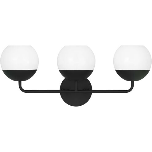 Alvin 3 Light 24.13 inch Midnight Black Bath Vanity Wall Light