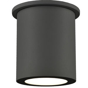 Lamar LED 4.25 inch Black with White Outdoor Flush Mount