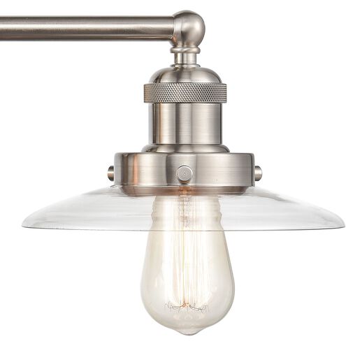 English Pub 3 Light 28 inch Satin Nickel Vanity Light Wall Light