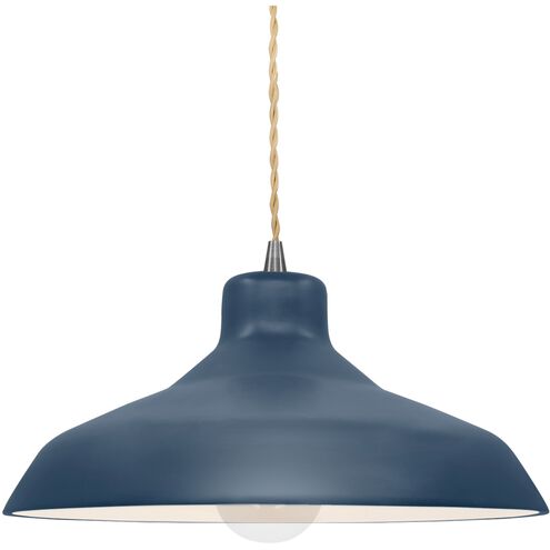 Radiance LED 13.5 inch Midnight Sky and Matte White and Brushed Nickel Pendant Ceiling Light