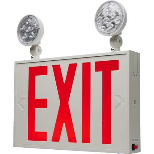 Edgewood LED 14.56 inch White Exit & Emergency Ceiling Light