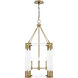 Prima Vista 4 Light 19.25 inch Aged Antique Brass Pendant Ceiling Light