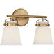 Kaden 2 Light 16 inch Warm Brass Bathroom Vanity Light Wall Light, Essentials