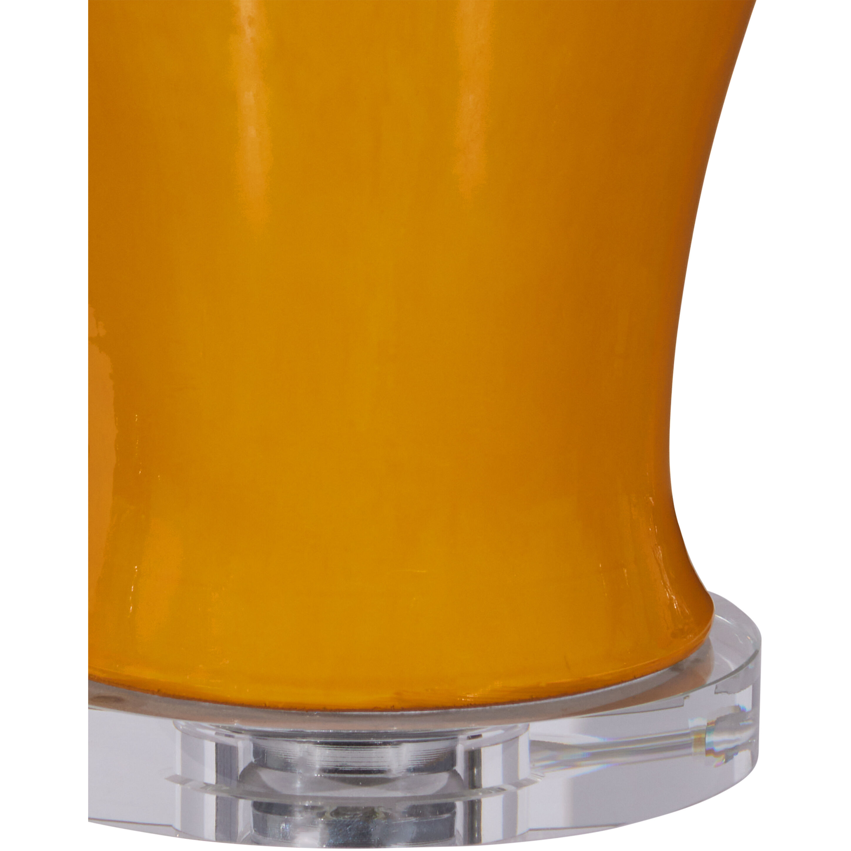 Imperial 31 inch 150 watt Imperial Yellow/Clear/Natural Brass Table Lamp Portable Light