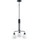 Coraline 3 Light 21 inch Black Chandelier Ceiling Light