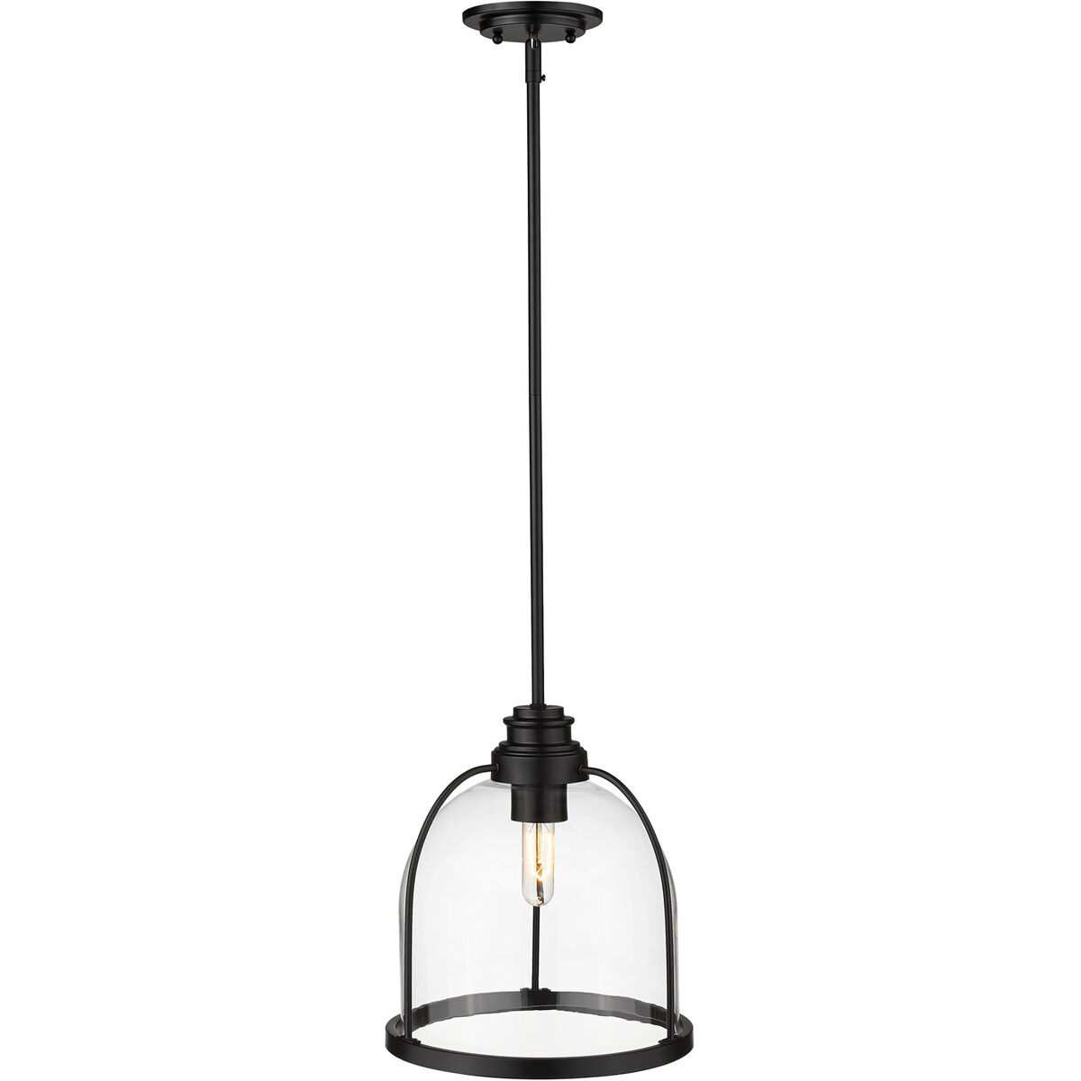 Stanton 1 Light 12 inch Matte Black Pendant Ceiling Light