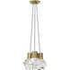 Sean Lavin Kira LED 7.1 inch Natural Brass Line-Voltage Pendant Ceiling Light in Gray Cord, LED 90 CRI 2200K-3000K