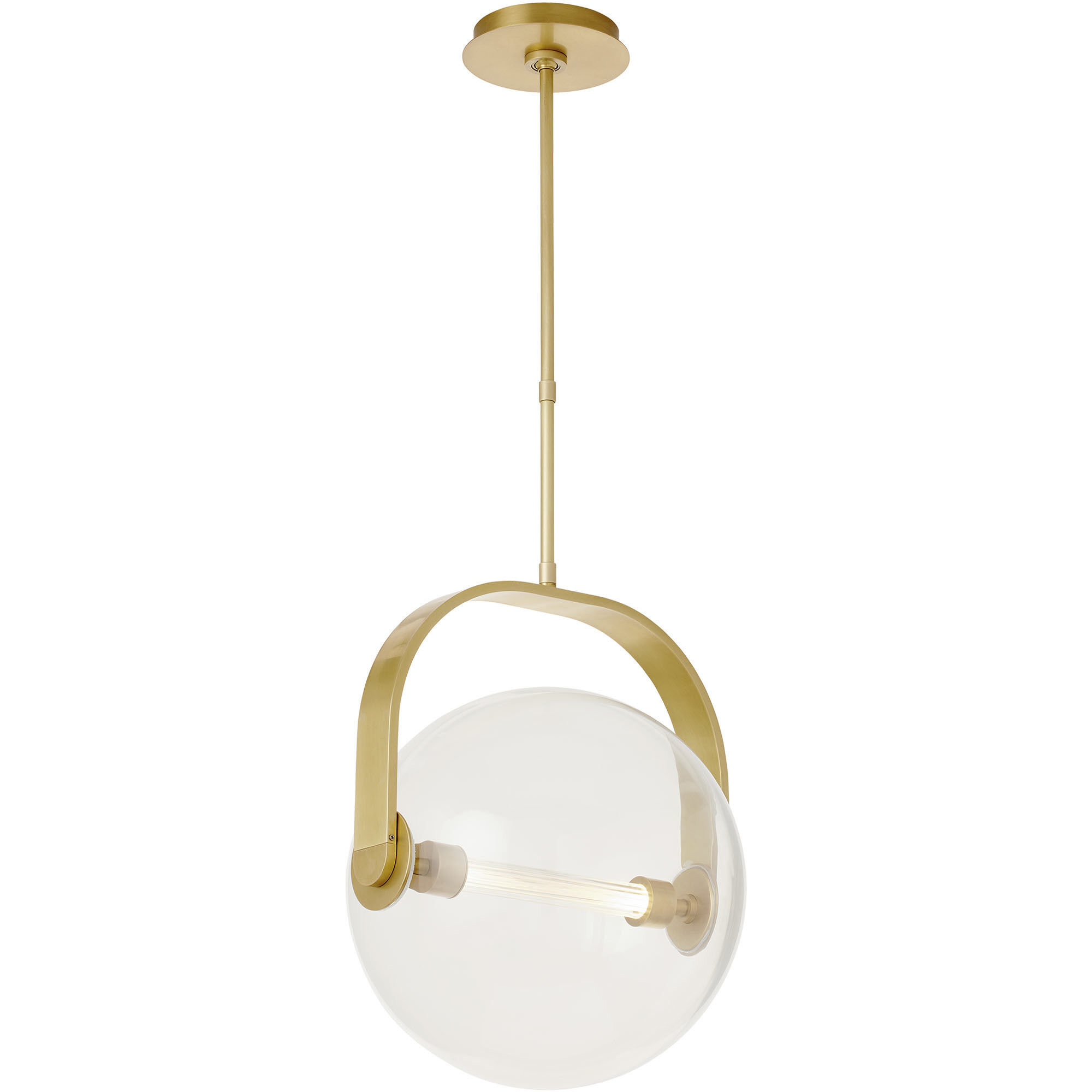 Sean Lavin Fues Line-Voltage Pendant Ceiling Light in Clear Glass