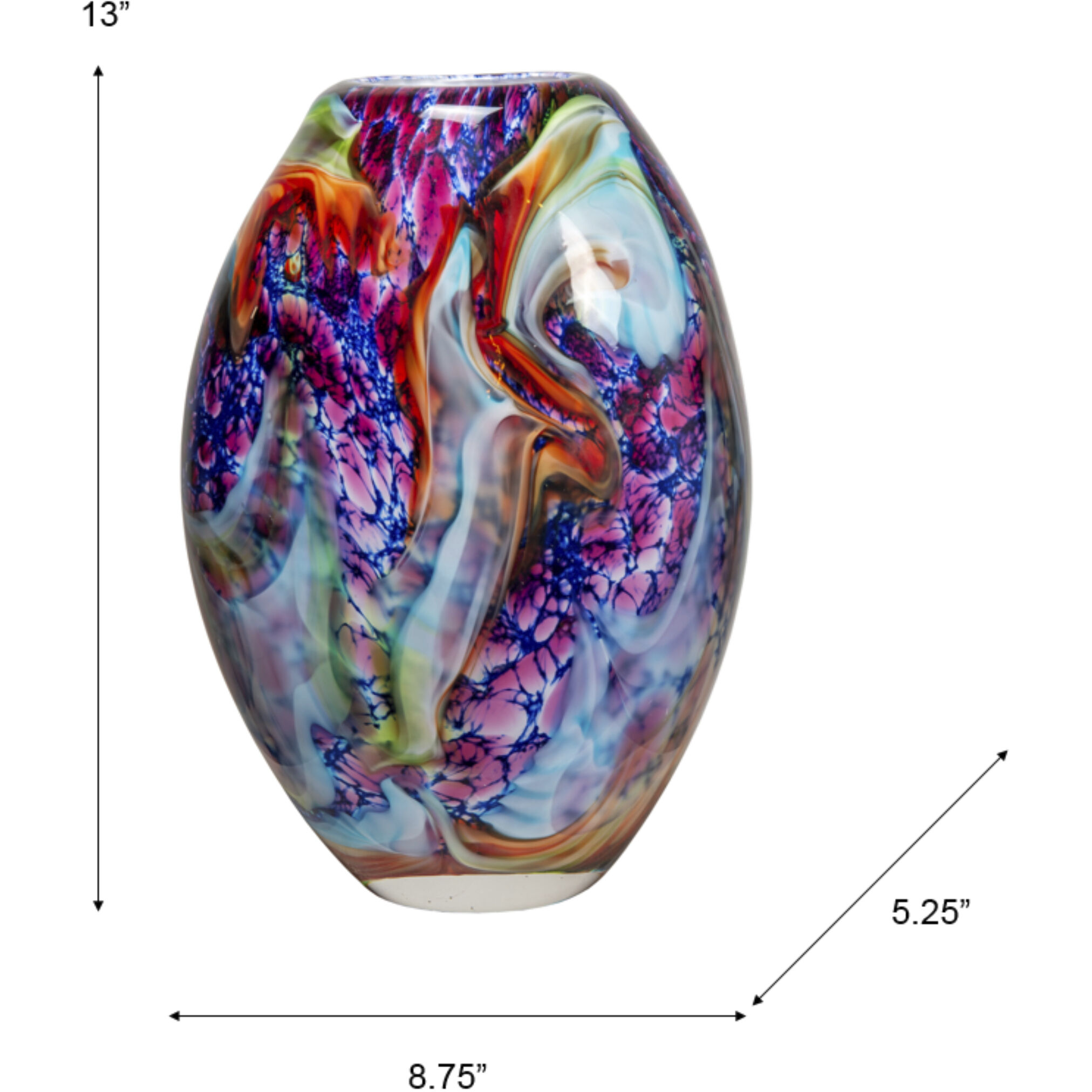 Villa Cuzzano 13 X 8.75 inch Art Glass Vase