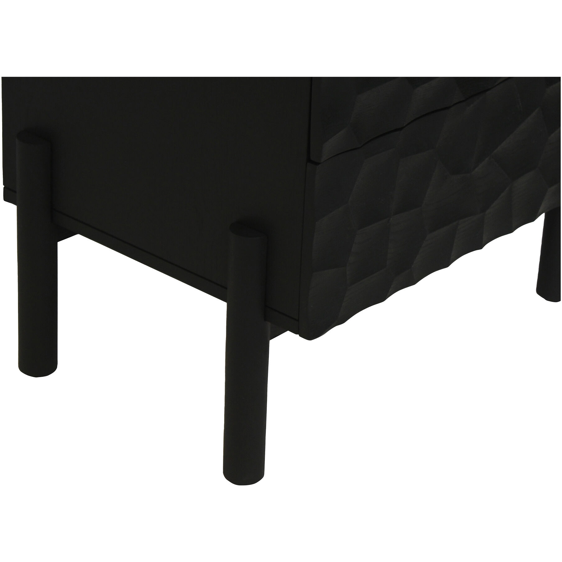 Misaki 24 X 24 inch Black Nightstand