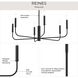 Reines 6 Light 32 inch Matte Black Chandelier Ceiling Light