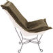 Puff Angora Moss Scroll Chair with Cover