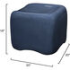 Cushion 16 inch Navy Glaze Concrete Stool, Inline