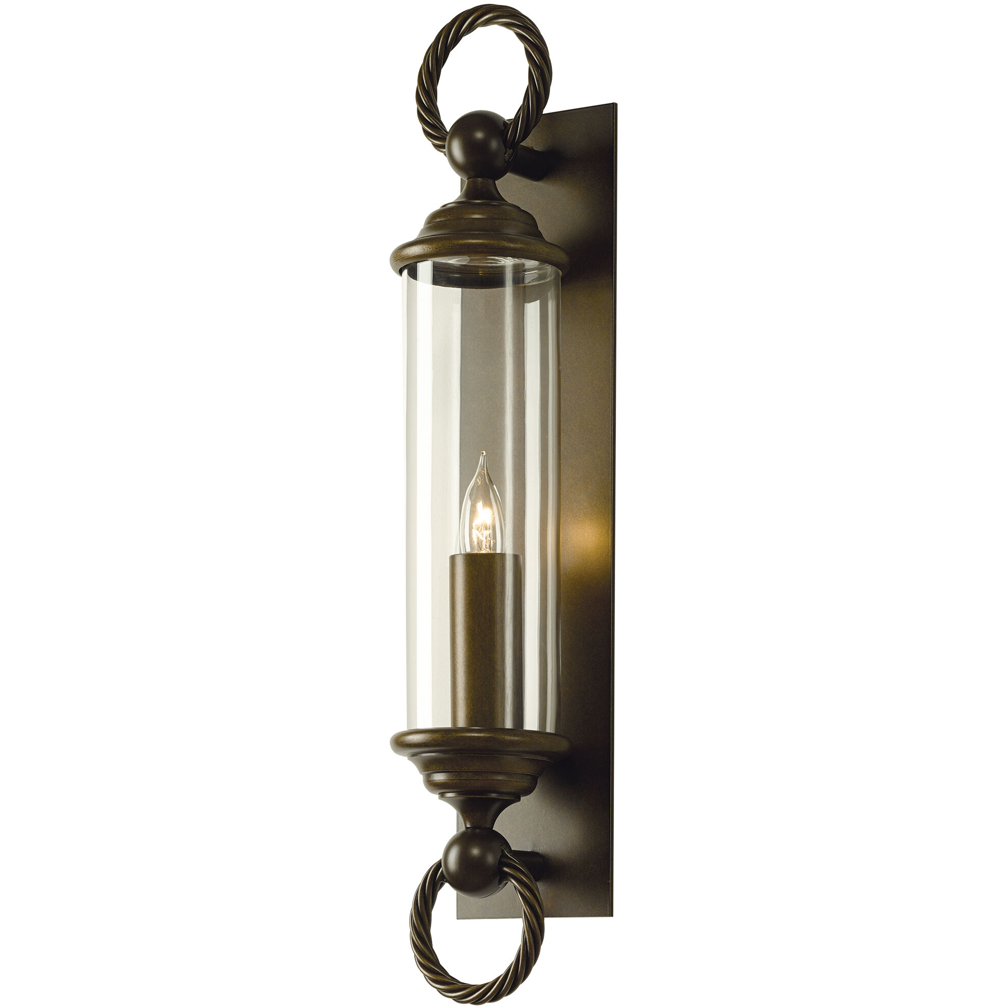 Cavo 1 Light 25.8 inch Coastal Bronze Outdoor Wall Sconce in Clear, Large
