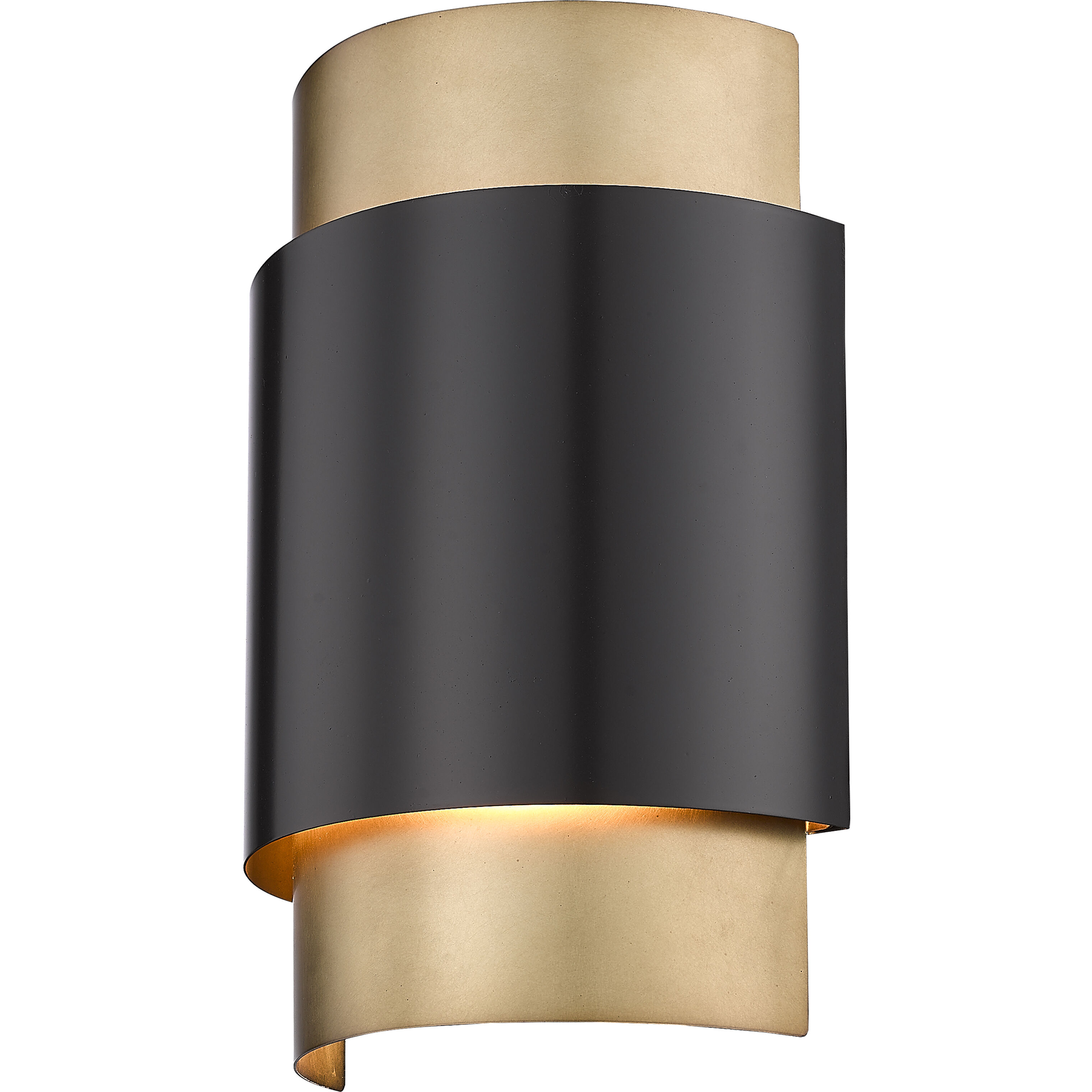 Harlech 2 Light 8.5 inch Bronze and Rubbed Brass Wall Sconce Wall Light in Bronze and Brass
