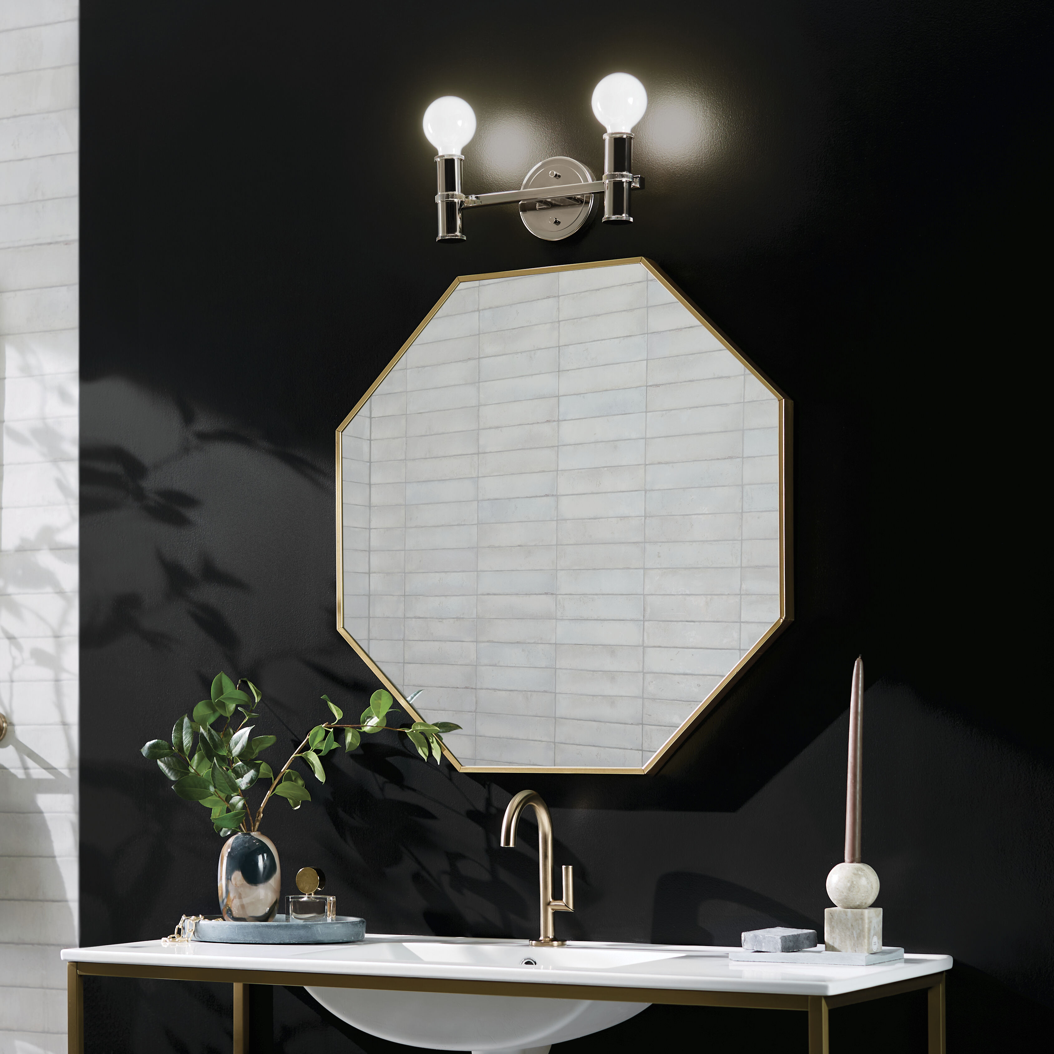 Torche LED 13 inch Polished Nickel Bathroom Vanity Light Wall Light