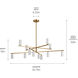 Gala LED 55.75 inch Champagne Bronze with White Chandelier Ceiling Light