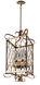 Trellis 4 Light 16 inch Antique Silver Leaf Foyer Chandelier Ceiling Light