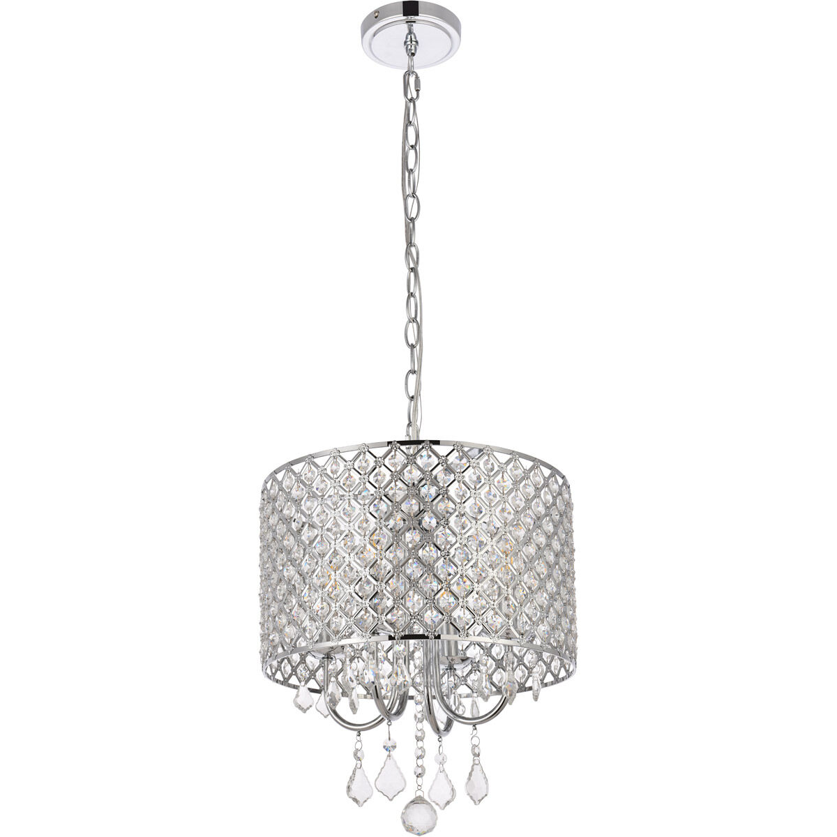 Elise 4 Light 14 inch Chrome Pendant Ceiling Light